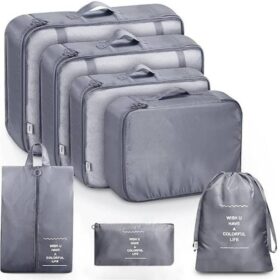 7 Piece Travel Organizer Pouch Bag